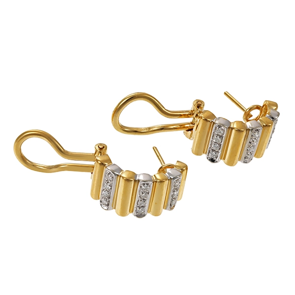 Clipstecker, 18K, Gelb-/Weißgold, Brillanten