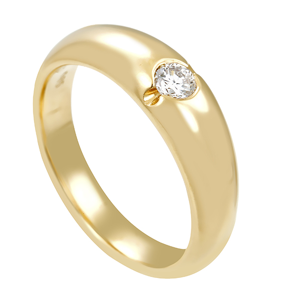 Diamantring, 14K, Gelbgold, Brillant 0,13 ct