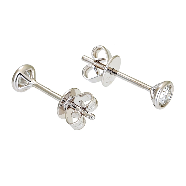 Ohrstecker, 18K, Weißgold, Brillanten