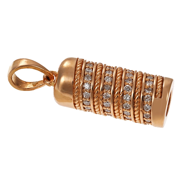 Anhänger, 14K, Rotgold, Brillanten