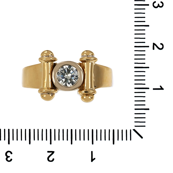 Brillantring, 18K, Gelb-/Weißgold, 0,50ct