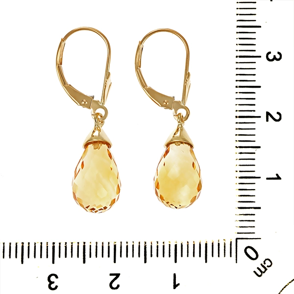 Ohrhänger, 8K, Gelbgold, Citrin