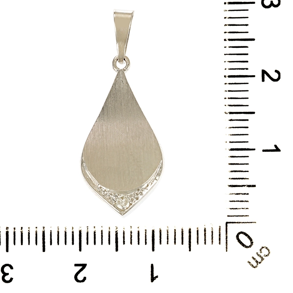 Anhänger, 14K, Weißgold, Diamant