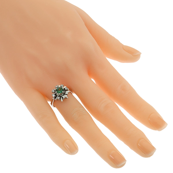 Ring, 14K, Weißgold, Turmalin, Brillanten