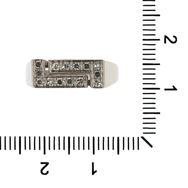 Diamantring, 18K, Weißgold, Diamanten