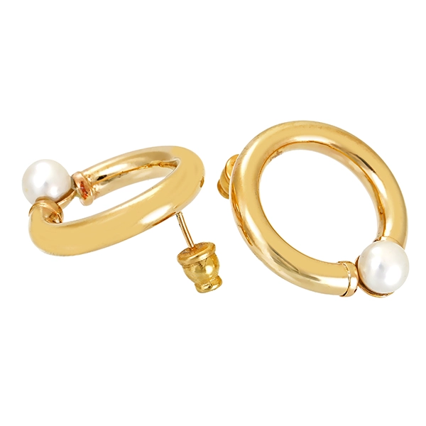 Ohrstecker, 14K, Gelbgold, Perle