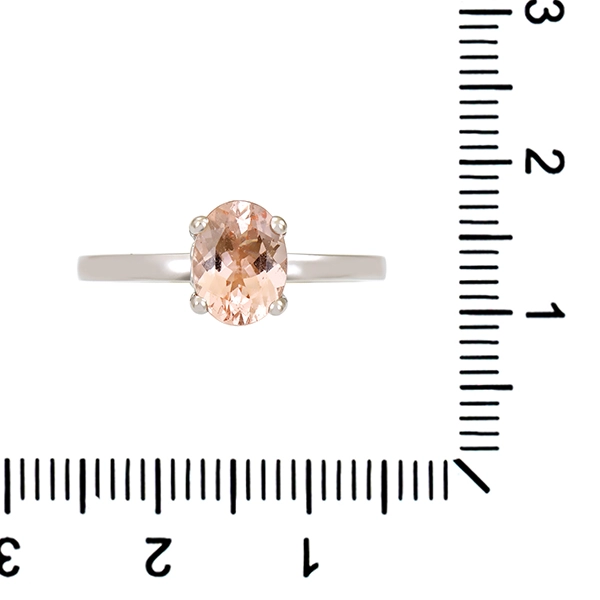 Ring, 14K, Weißgold, Morganit