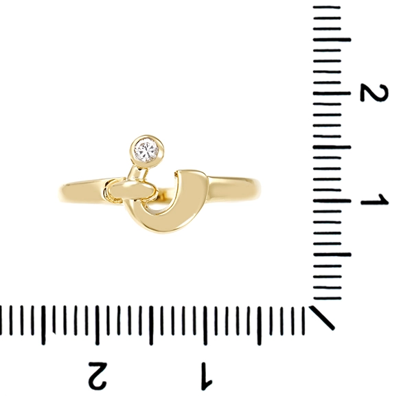 Diamantring, 14K, Gelb-/Weißgold, Brillant