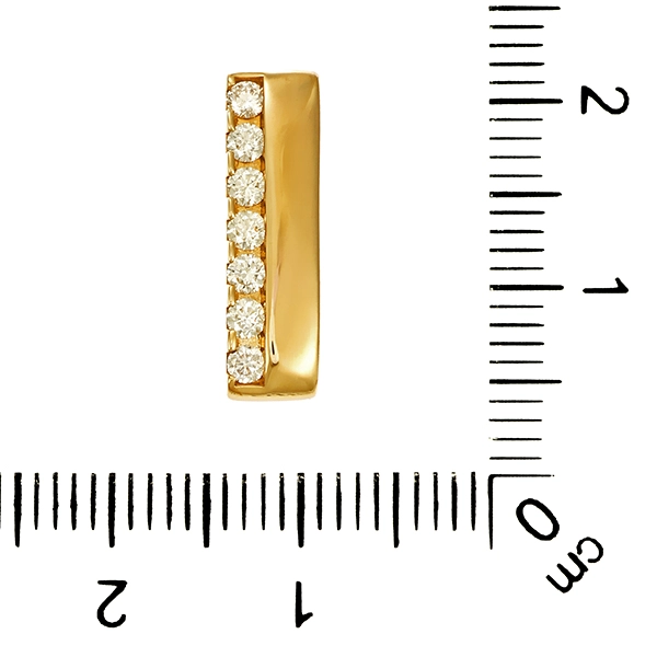 Anhänger, 14K, Gelbgold, Brillanten