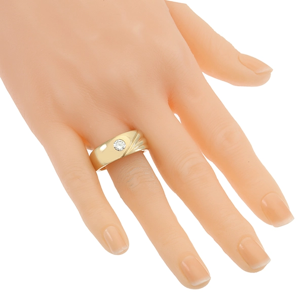 Diamantring, 14K, Gelbgold, Brillant 0,41 ct
