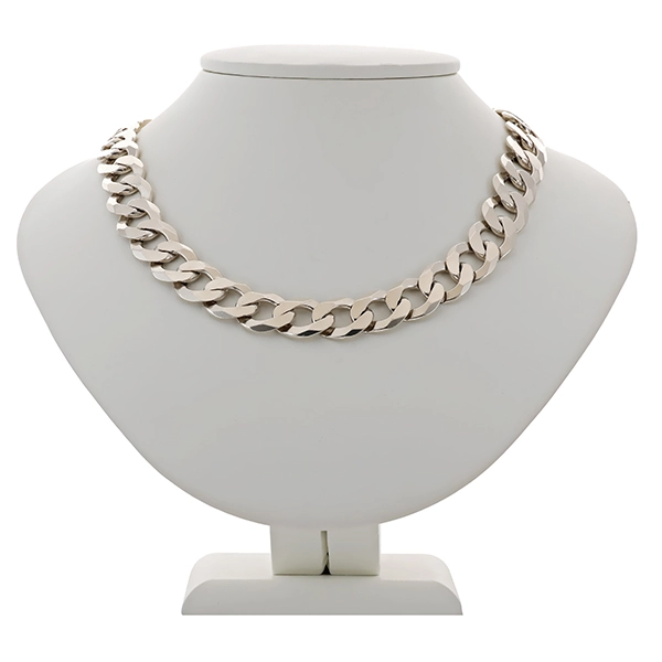 Kette, 925, Silber, Panzer-