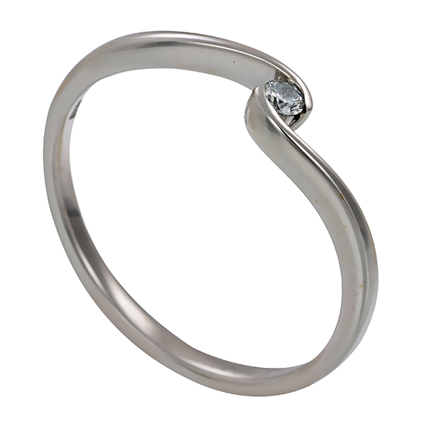 Brillantring, 14K, Weißgold