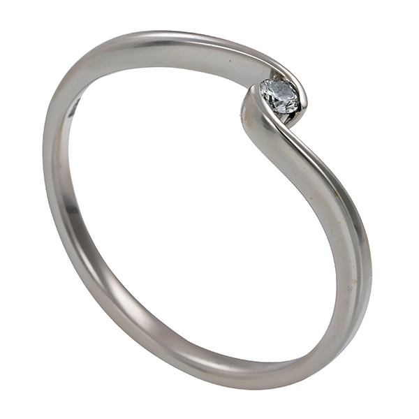 Brillantring, 14K, Weißgold