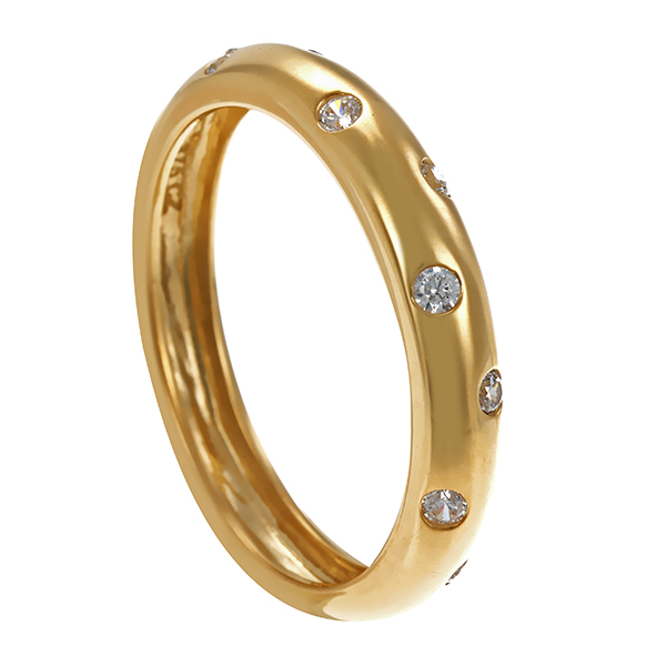Ring, 9K, Gelbgold, Zirkonia