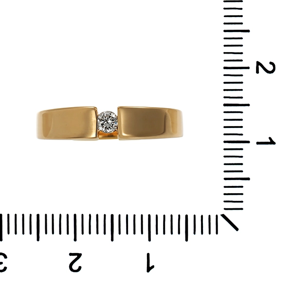 Diamantring, 14K, Gelbgold, Brillant