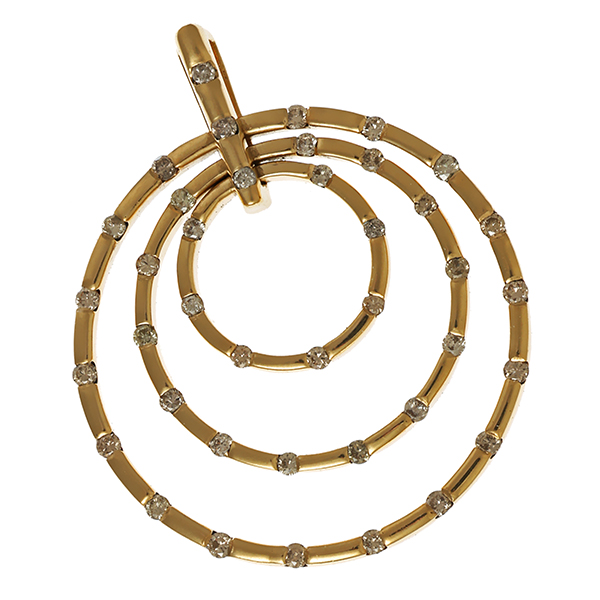 Anhänger, 14K, Gelbgold, Brillanten