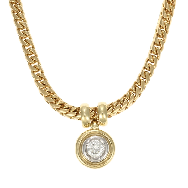 Collier, 14K, Gelbgold, Brillant