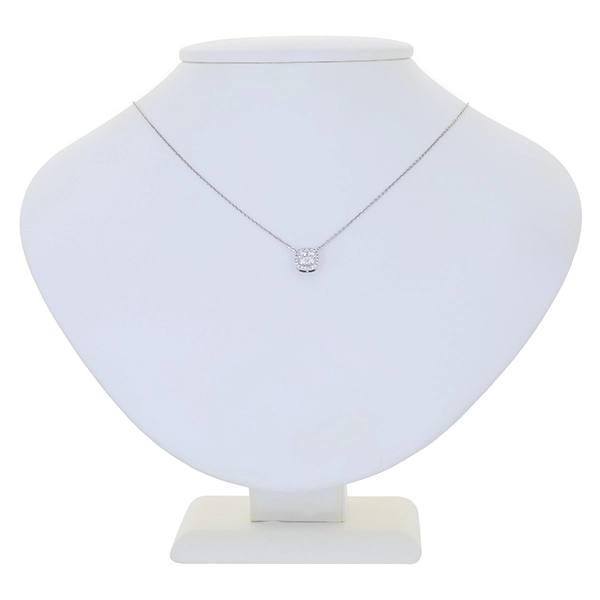 Collier, 18K, Weißgold, Brillanten