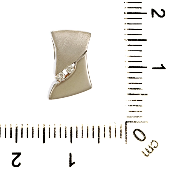 Anhänger, 14K, Weißgold, Brillanten
