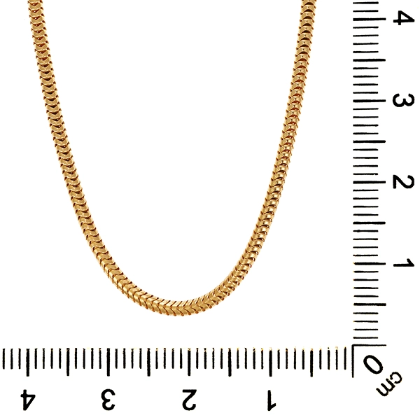 Kette, 14K, Gelbgold, Schlangen-