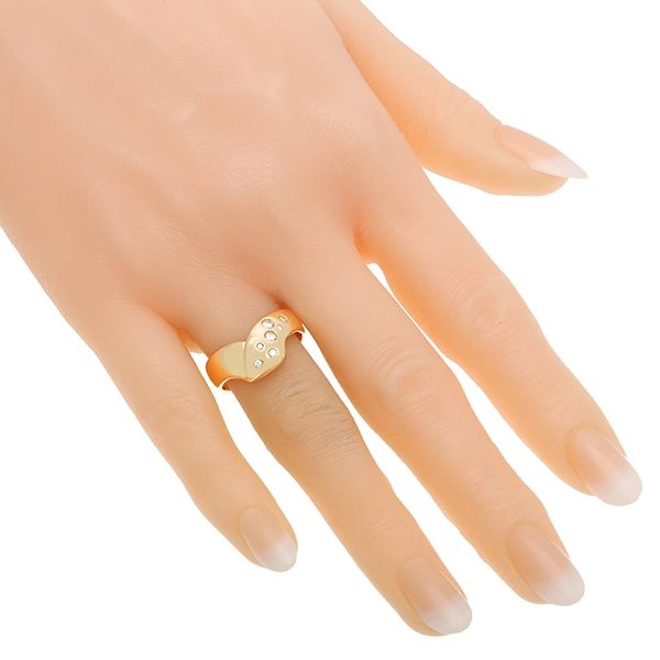 Diamantring, 14K, Gelbgold, Brillanten 0,15 ct