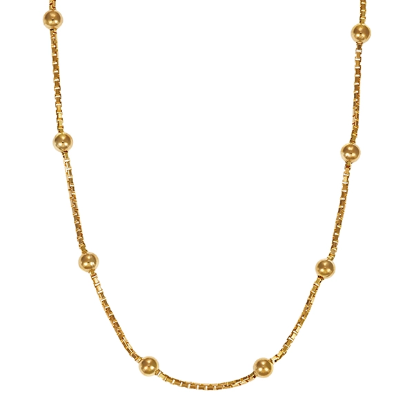 Collierkette, 8K, Gelbgold, Kugeln