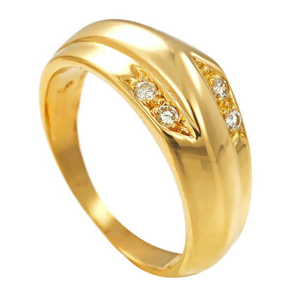 Diamantring, 18K, Gelbgold, Brillanten