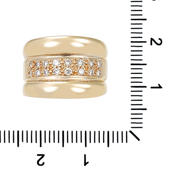 Diamantring, 14K, Gelb-/Rotgold, Brillanten