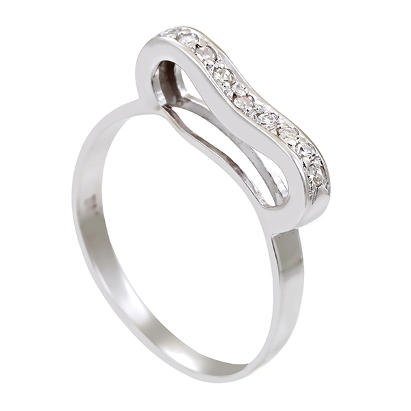 Diamantring, 14K, Weißgold, Diamanten