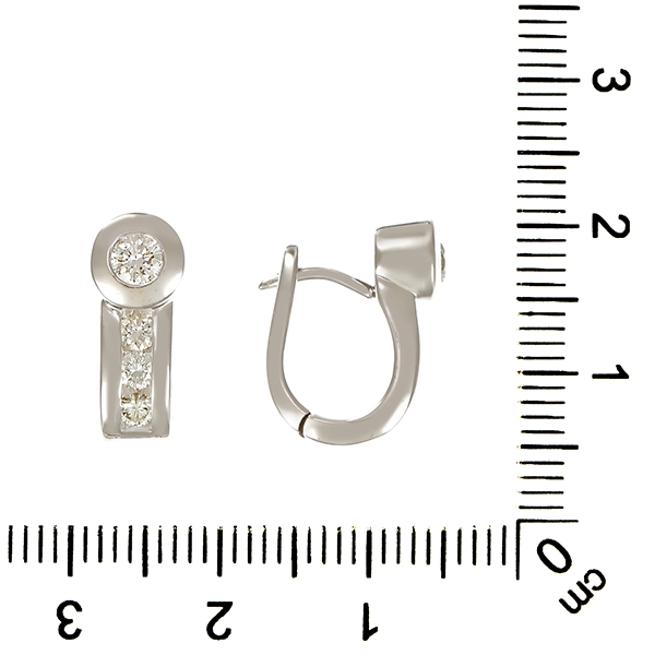 Ohrhänger, 14K, Weißgold, Brillanten