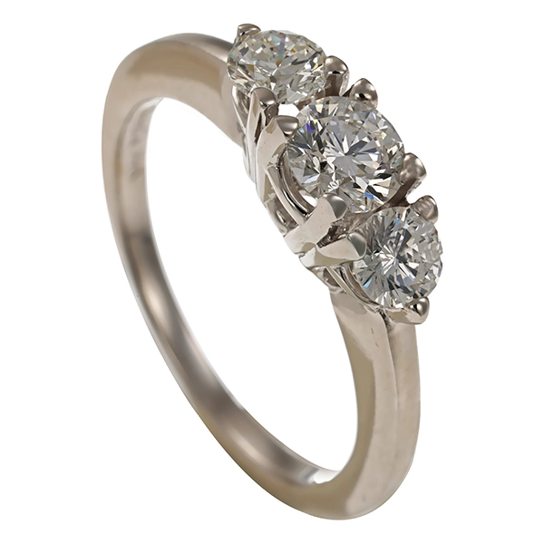 Diamantring, 14K, Weißgold, Brillanten
