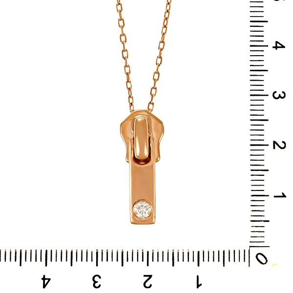 Collier, 18K, Rotgold, Brillant
