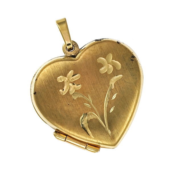 Medaillon, 9K, Gelbgold, Herz