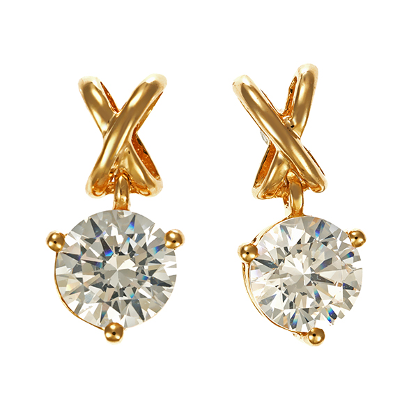 Steckhänger, 14K, Gelbgold, Zirkonia