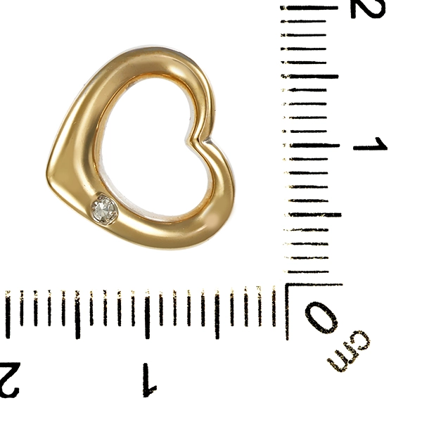 Anhänger, 18K, Gelbgold, Herz, Christ