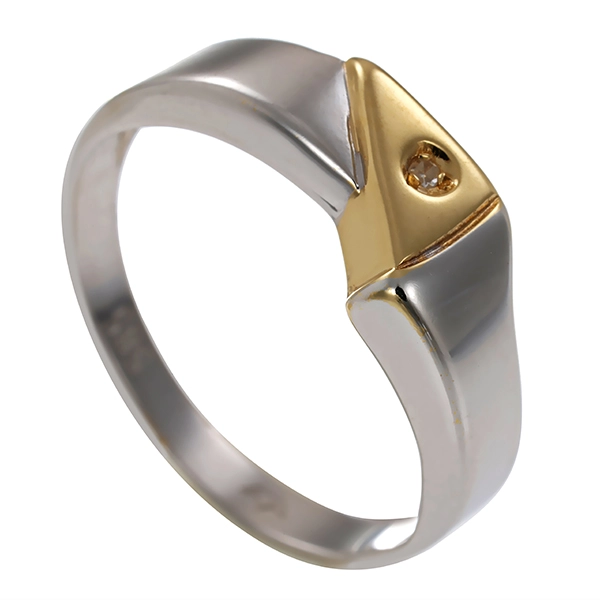 Diamantring, 14K, Gelb-/Weißgold