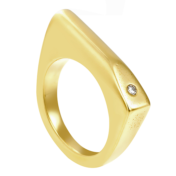 Diamantring, 14K, Gelbgold, Brillant