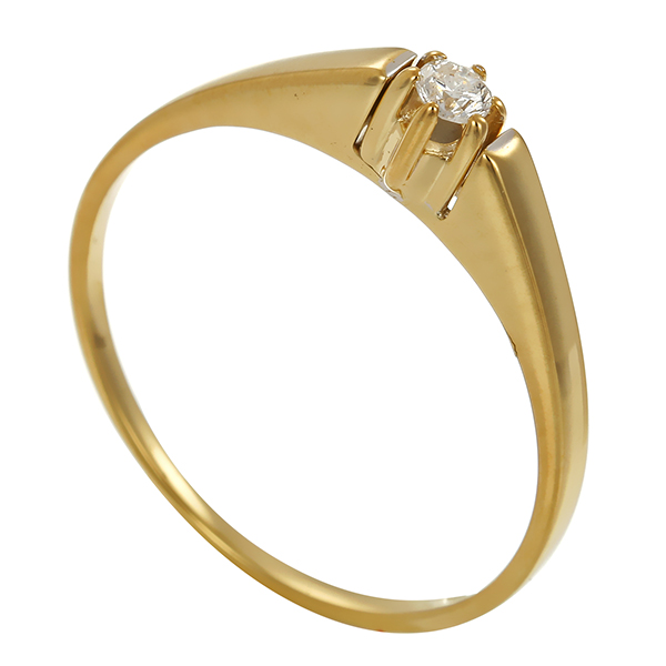 Diamantring, 14K, Gelbgold, Brillant