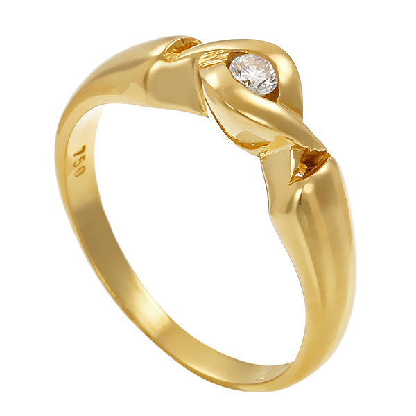 Diamantring, 18K, Gelbgold, Brillant
