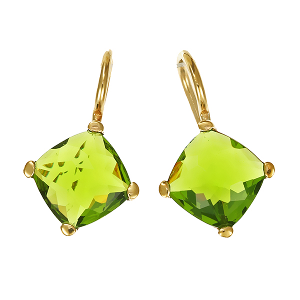Ohrhänger, 8K, Gelbgold, Diopside