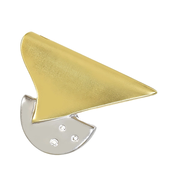 Anhänger, 14K, Gelb-/Weißgold