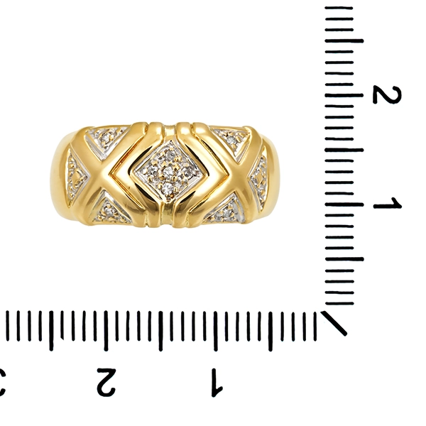 Diamantring, 18K, Gelbgold, Diamanten
