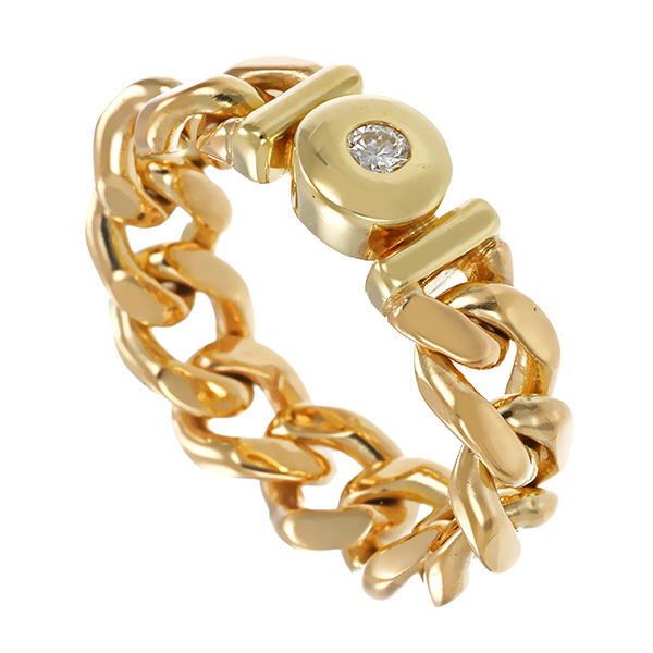 Kettenring, 14K, Gelbgold, Brillant