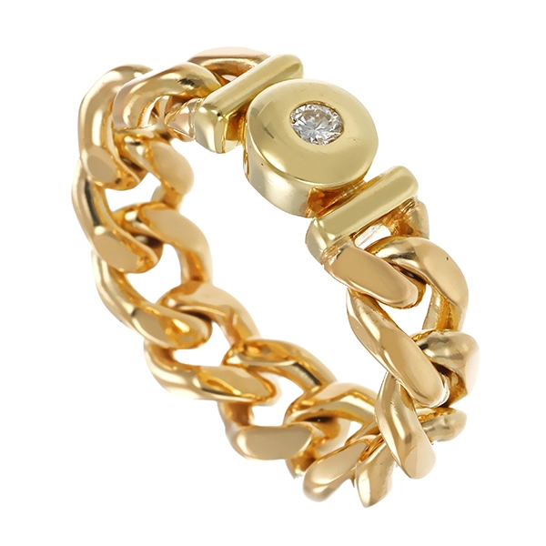 Kettenring, 14K, Gelbgold, Brillant