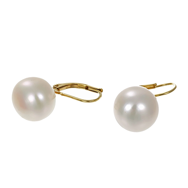 Bouton, 14K, Gelbgold, Perlen