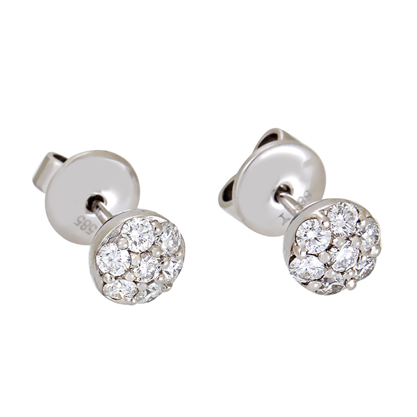 Ohrstecker, 14K, Weißgold, Brillanten