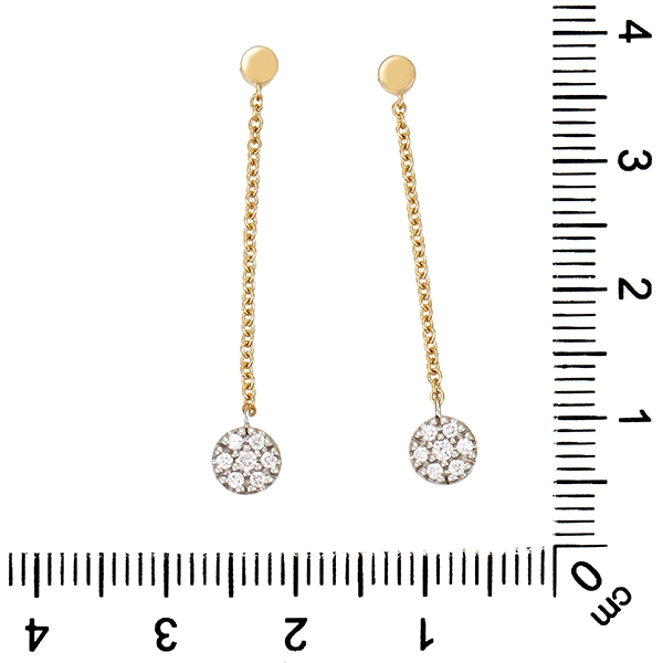 Steckhänger, 14K, Gelb-/Weißgold, Brillanten