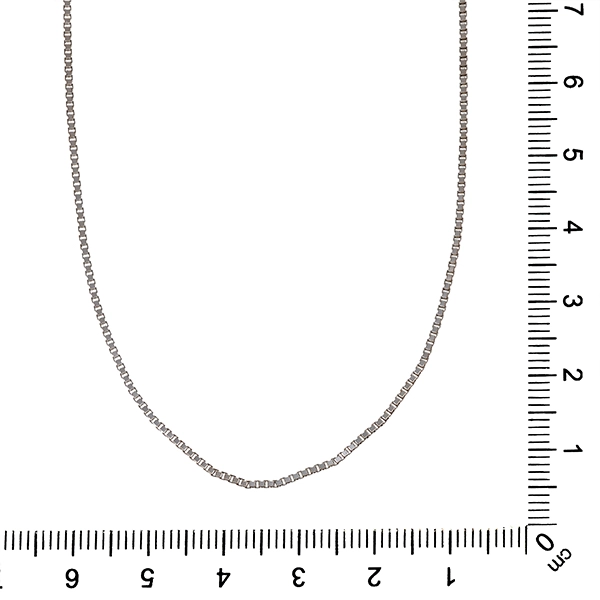 Collierkette, Venezianer-, 14K, Weißgold