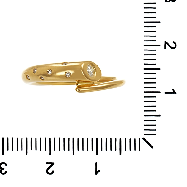 Diamantring, 18K, Gelbgold, Brillanten 0,14 ct
