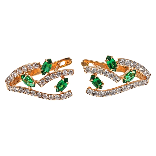 Ohrhänger, 14K, Gelbgold, Zirkonia